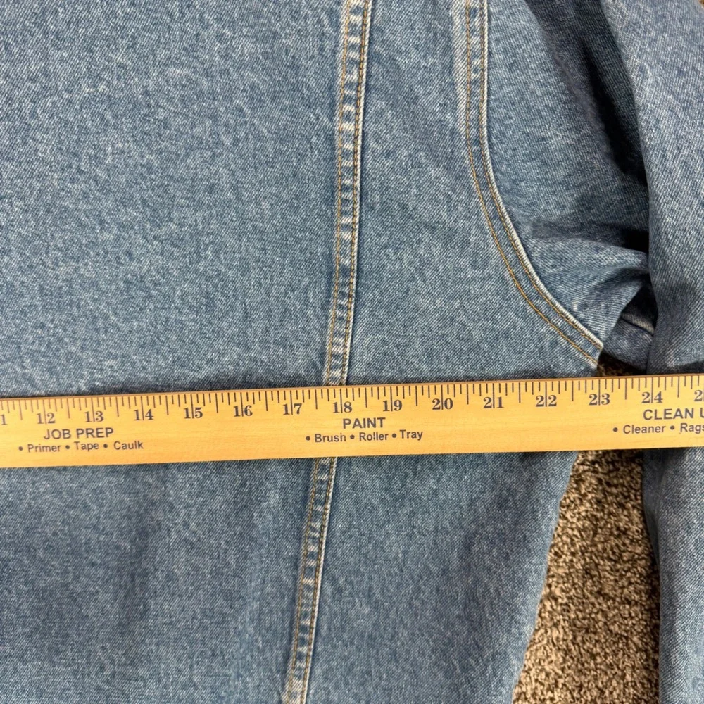 Vintage LEE Sport Denim Trucker Jacket Mens M Blue Made In Hong Kong
